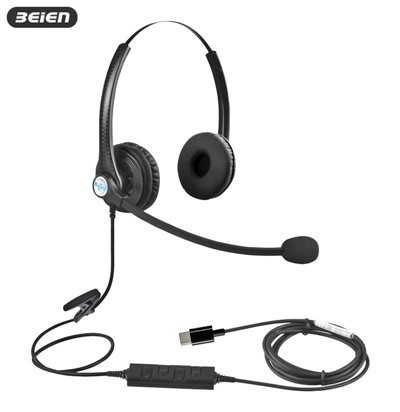 سماعة رأس USB-C مزدوجة السلكية للمكتب